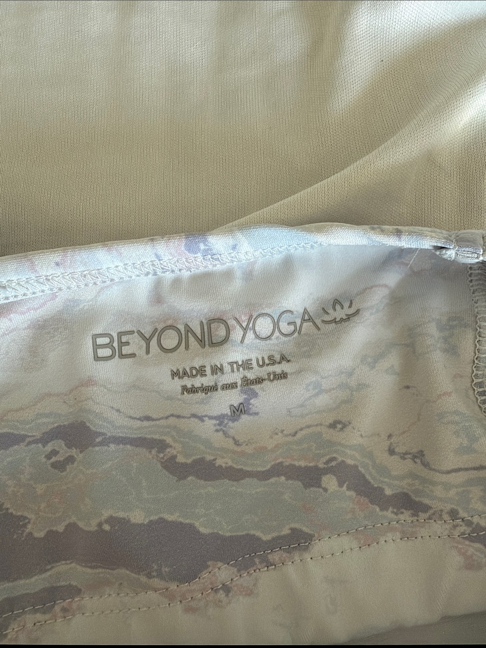 Women’s Strappy Crop Yoga Tank Top - Pastel Marble - Picture 2 of 2